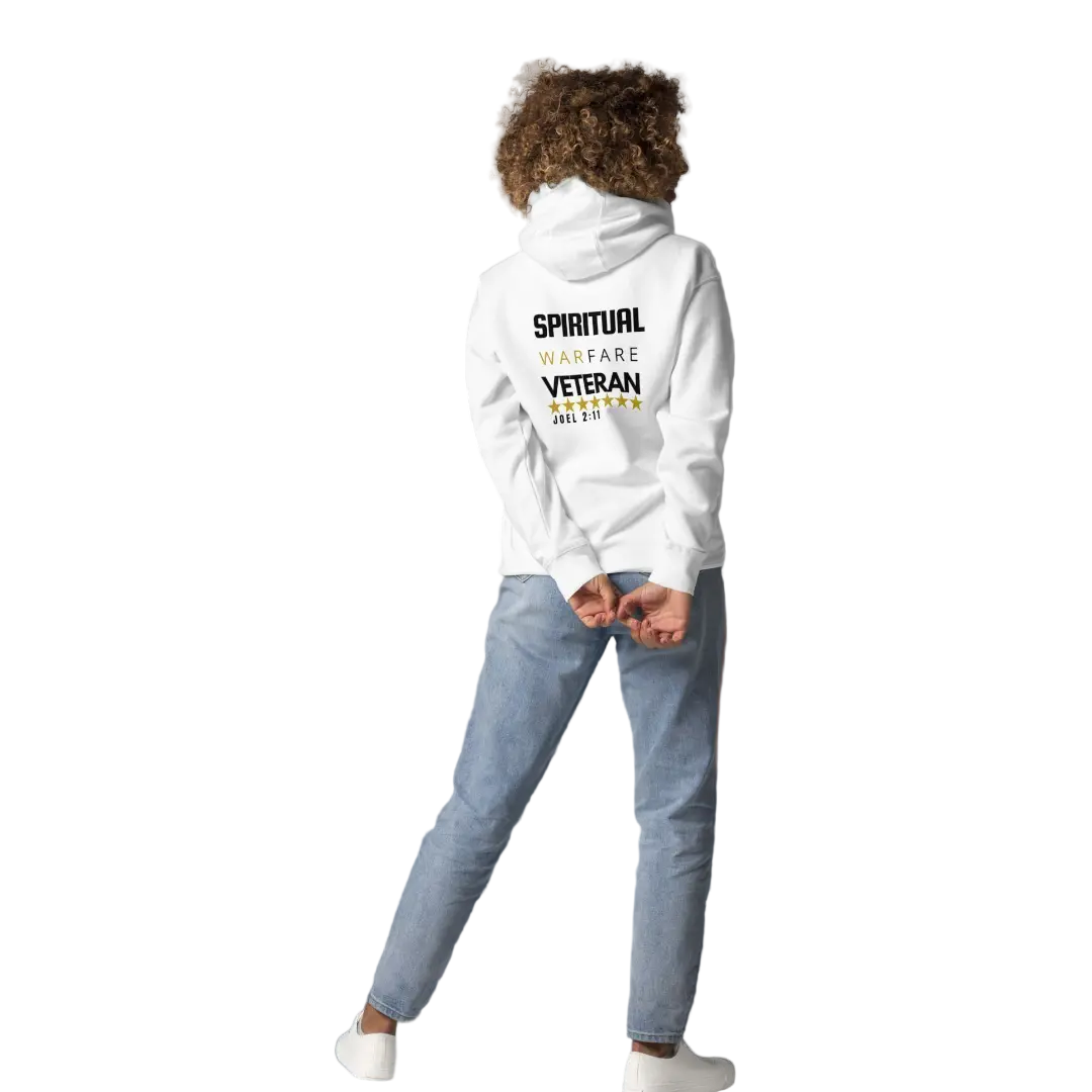 SPIRITFED White (Spiritual Warfare Veteran EDITION) HOODIE - SPIRIT.FED