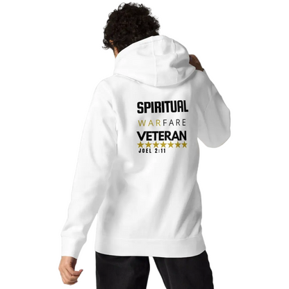 SPIRITFED White (Spiritual Warfare Veteran EDITION) HOODIE - SPIRIT.FED